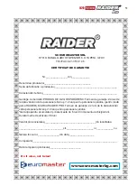 Preview for 51 page of Raider PRO RDP-SEP20 solo User Manual