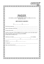 Preview for 43 page of Raider Pro RDP-WP44 User Manual