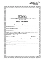 Preview for 61 page of Raider RD-BC05 User Manual