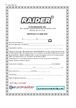 Preview for 76 page of Raider RD-GP21 User Manual