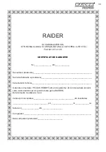 Preview for 33 page of Raider RD-TC01 User Manual