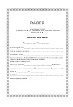 Предварительный просмотр 48 страницы Raider RD - WP10 Instruction Manual