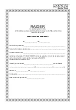 Preview for 43 page of Raider RD-WP43 User Manual