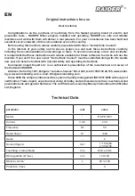 Preview for 9 page of Raider RDP-HM03 User Manual