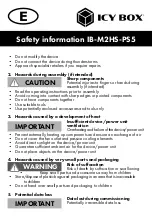 Preview for 3 page of RaidSonic Technology ICY BOX IB-M2HS-PS5 Manual