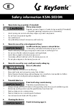 Предварительный просмотр 3 страницы RaidSonic Technology KeySonic KSM-5030M Manual