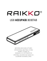 Raikko USB AccUPACK 8000TAB Operating Instructions Manual предпросмотр