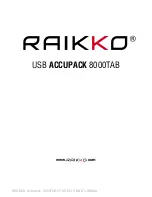 Предварительный просмотр 27 страницы Raikko USB AccUPACK 8000TAB Operating Instructions Manual