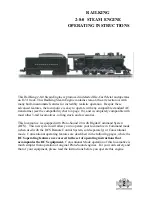 Rail King 2-8-0 STEAM ENGINE Operating Instructions Manual preview