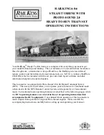 Preview for 1 page of Rail King 6-8-6
STEAM TURBINE WITH
PROTO-SOUND 2.0
READY-TO-RUN TRAIN SET Operating Instructions Manual