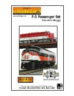 Rail King F-3 Passenger Set Operation Manual preview