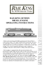 Preview for 1 page of Rail King Genesis Diesel Engine Operating Instructions Manual