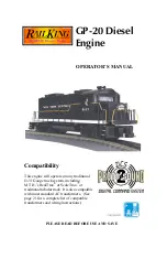 Preview for 1 page of Rail King GP-20 Diesel Engine Operator'S Manual