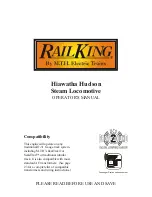 Rail King Hiawatha Hudson Steam Locomotive Operator'S Manual предпросмотр