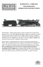 Rail King L-1 MIKADO Operating Instructions Manual preview