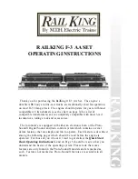 Rail King RAILKING F-3 AA SET Operating Instructions Manual preview