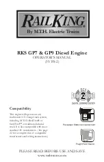 Rail King RKS GP7 Operator'S Manual preview