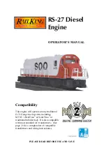 Preview for 1 page of Rail King RS-27 Diesel Engine Operator'S Manual