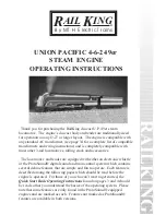 Preview for 1 page of Rail King UNION PACIFIC 4-6-2 49er Operating Instructions Manual