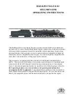 Preview for 1 page of Rail King Y6b 2-8-8-2 Operating Instructions Manual