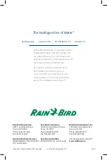 Предварительный просмотр 9 страницы Rain Bird 11000 Series Operation & Maintenance Manual