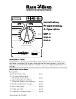 Предварительный просмотр 1 страницы Rain Bird ESP-4 Installation, Programming, & User Manual