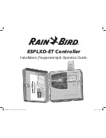 Rain Bird ESPLXD-ET Installation, Programming & Operation Manual preview