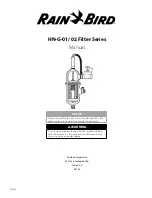 Rain Bird HN-G-01 Filter Series Manual preview