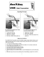 Rain Bird UNIK Field Transmitter Operating Principle preview