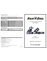 Rain Bird XCZ-LF-100-PRF Installation And Operation preview