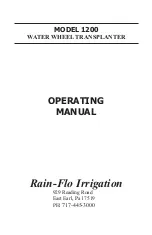 Preview for 1 page of Rain-Flo Irrigation 1200 Operating Manual
