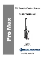 Rain Master PROMAX User Manual предпросмотр