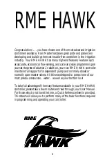 Preview for 3 page of Rain Master RME HAWK User Manual