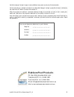 Предварительный просмотр 17 страницы Rainbow Pool Products Viron P320 eVo Installation And Operating Instructions Manual
