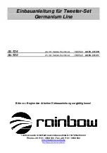 Предварительный просмотр 1 страницы Rainbow 231229 Manual