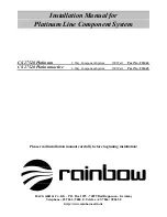 Rainbow CS 275.28 Platinum active Installation Manual preview