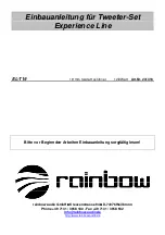 Rainbow EL-T19 Installation Manual предпросмотр