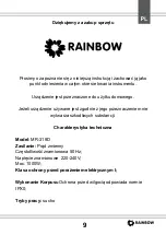 Preview for 9 page of Rainbow MR-303C Owner'S Manual