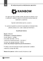 Предварительный просмотр 30 страницы Rainbow MR-312C Owner'S Manual