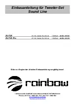 Preview for 1 page of Rainbow SL-T25 Installation Manual