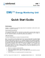 Preview for 1 page of rainforest EMU Quick Start Manual