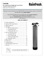 Rainfresh CAFO 948 Installation & Operation Manual preview