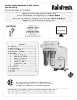 Preview for 1 page of Rainfresh RO450 Installation And User Manual