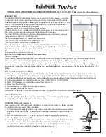 Rainfresh Twist QS1 Installation And Operating Instructions preview