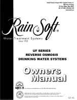 RainSoft UF10C-GAC Owner'S Manual preview