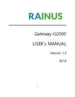 Preview for 1 page of RAINUS Gateway-G2000 User Manual