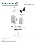 RainWise PVmet 500 Series User Manual preview