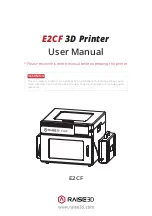 Предварительный просмотр 1 страницы Raise3D E2CF User Manual