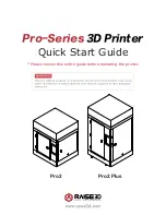 Raise3D Pro-Series Quick Start Manual предпросмотр