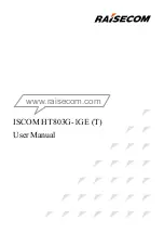 Raisecom ISCOM HT803G-1GE T User Manual preview